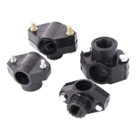 25mm 32mm Pipe Saddle Clamp Adapter 1/2''3/4" Female Thread Garden Agriculture Irrigation Water Pipe Splitter Repair Connector