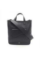 Christian Dior Pre-Loved Christian Dior SADDLE saddle Handbag tote bag leather black 2WAY