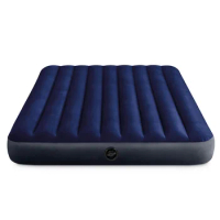 Trans INTEX 64765 Queen Classic Airbed With Hand Pump Inflatable Mattress For Camping