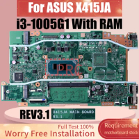 For ASUS X415JA Laptop Motherboard REV3.1 SRGKF i3-1005G1 With RAM Notebook Mainboard