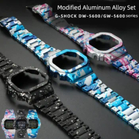 Modified Aluminum Alloy Set Watchband and Case for Casio G-SHOCK DW5600 GW-M5600 DW5035 Metal Watch Bezel Strap Tools