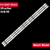 3pcs 3V 598mm Led Backlight Tv Bar For SAST 32inch JL.D321225006-T3 SAST30A1 HV320WHB-N80 L32F1S SAST26A1 LT3288D 3268 DLED32SLT
