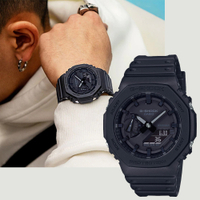CASIO 卡西歐 G-SHOCK 街頭軍事系列八角電子錶 母親節送禮推薦-黑 GA-2100-1A1