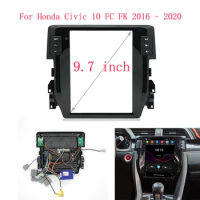 HAOCHEN 9-9.7 INCH Car Frame Fascia Adapter Canbus Box Decoder Android Radio Dash Fitting Panel Kit For Honda Civic 2016-2020