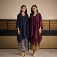 Lausboutique Tunik Aruna Beading Seri 2-Hanya Atasan Hijau Lumut