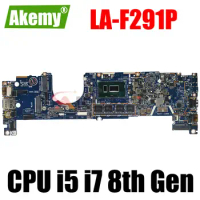 LA-F291P For Dell Latitude 7390 Laptop Motherboard With i3 i5 7/8th RAM 4GB/8GB Mainboard 071V71 0441WF 041M0M 0XMNM2 0HVW90