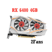 RX 6400 4G Graphics Card GDDR6 RX 6400 4GB Gaming Video Cards 64Bit 6 Pin Power Connector 6400 4gb