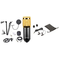 ABGZ-Condenser Microphone Bundle, BM-800 Mic Set With Professional Microphone Dual-Head Lavalier Microphone Condenser Mic