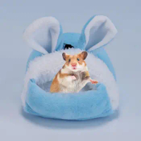 Changeable Cushion Lovely Rabbit Design Nest Cage Pet Hideout Hamster Cage Plush Adorable Rabbit Design Nest Bed