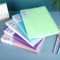 A4 Transparent Folder Documents Loose-Leaf Notes Book Student Test Papers Organize and Store School Large-Capacity Stationery