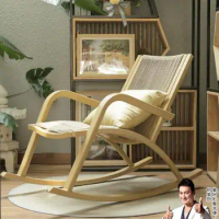 Rocking Chair Rocking Chair Adult Recliner Chair For The Elderly Lounge Chair Living Room Single Light Luxury Chair Balcony Lazy