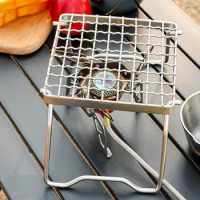 Barbecue Grill Folding Campfire Grill Portable Folding Gas Stove Stand for Picnic Bbq Grill Grate Camping Supplies High