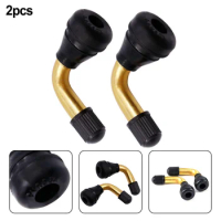 2pcs Electric Scooter Tyre Valves Stem 90 Degree Tubeless Valve Replacement Fits For 0.453" Hole Scooters Accessories