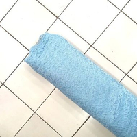 Paket Potongan Kain Brokat Katun Lace Per Baju 2 Meter ice blue