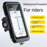 Waterproof mobile phone holder bicycle electric vehicle motorcycle holder rainproof touch screen special for rainy days