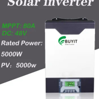 5000W 48VDC 80A inverter mppt charge controller 5kva 5kw Hybrid inversor solar power Off/on Grid PV 150V-450V 5000W