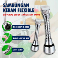 Sambungan Kran Dapur Chrome Flexible – Sambungan Kran Flexible 360 Derajat Anti Splash Kran Cuci Pi