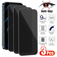 3Pcs Anti Spy Tempered Glass For iPhone 15 14 13 12 11 Pro Max Mini Privacy Screen Protector For iPhone 7 8 Plus SE X XR XS MAX
