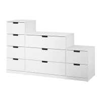 NORDLI 抽屜櫃/9抽, 白色, 160x99 公分