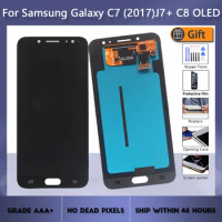 Super AMOLED LCD For Samsung Galaxy C7 C7100 2017 C8 C710 LCD Display Touch Screen Digitizer Assembly Replacement For J7 Plus