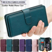 Luxury Flip Leather Wallet Phone Case For Samsung S23 S22 Ultra S21 S20 FE S10 S9 Plus Note 10 20 Ultra Card Cover