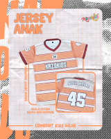 Jersey anak premium bahan  dryfit jarum anti UV logo 3d patch timbul free custom nama dan nomor