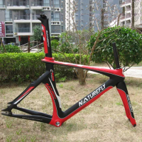 700c Red Carbon Track Bike Frame Fixie Bicycle Single Speed Frameset Fixed Gear Frame Free Shipping