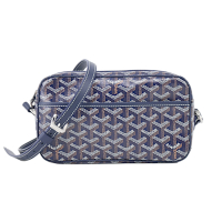 GOYARD CAPVERT 經典塗料帆布相機包-小/海軍藍