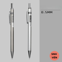 Bút chì kim bấm kỹ thuật 0.5mm Deli có đầu tẩy - S001
