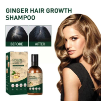 New 2022 Ginger Hair Growth Shampoo Hair Scalp Treatment Hair Growth Control Anti Dense Itching Oil Hair Care Hair Loss Anti