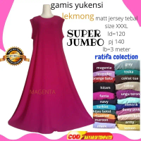 Gamis Yukensi Lekmong Tanpa Lengan Inner Panjang 140 cm Kutung daleman jesey Polos Muslim Dress