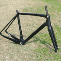 Full Carbon UD Matt Gravel Bike Bicyce Thru Axle 142mm Disc Brake Gravel Cycling Frameset Frame Fork 46/49/52/54/56/58/61cm