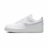 【NIKE 耐吉】AIR FORCE 1 07 女 運動鞋 休閒鞋 皮革 立體勾 金扣 AF1 白(HF2014100)