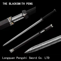 Boutique Manual forging Chinese Han Dynasty swords Ebony twisted grain steel Gilt plated silver fittings Real practical swords