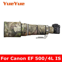 For Canon EF 500mm F4 L IS USM Waterproof Lens Camouflage Coat Rain Cover Lens Protective Case Nylon Guns Cloth