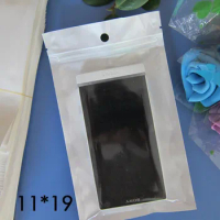 11cm*19cm White Clear Self Seal Zipper Plastic Retail Packaging Bag With Hang Hole for iphone 4 5s case for samsung cover