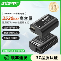 SKOWER相機電池DMV-BLK22適用松下Panasonic DC-S5 S9 S5M2 S5M2X GH5M2 GH6 GH7 G9M2充電器座充