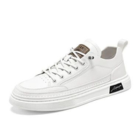 Sepatu Olahraga Pria Putih Kulit Santai Formal Sepatu Sneakers Casual Pria Sepatu kerja kulit hitam 