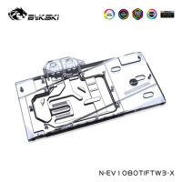 Bykski GPU Water Block For EVGA GTX 1080Ti FTW3 GAMING/EVGA GTX 1080 Ti PINGKIN,12v 4pin ,5v 3pin Light Header,N-EV1080TIFTW3-X