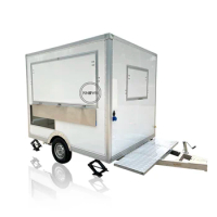 DOT CE Towable Snack Food Truck Customized Mobile Cooking Cart Hot Dog Pizza Van Ice Cream Food Kiosk Food Trailer for Sale