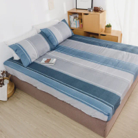 【絲薇諾】MIT精梳棉 二件式枕套床包組(布里特 單人加大3.5尺-多色任選)