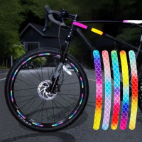 20Pcs/Set Rainbow Reflective Sticker for Bike Wheels Laser Night Glow Sticker for Car Motocycle Night Safety Warning Stickers