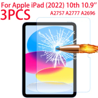 3 Packs Tempered Glass For Apple iPad 10th Gen 10.9 inch 2022 A2757 A2777 A2696 Screen Protector For iPad 10th Protective Film