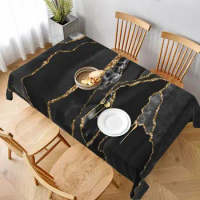 Glitter Marble Tablecloth Rectangular Coffee Table Dining Room Wedding Decor Waterproof Kitchen Tablecloth Fireplace Cover