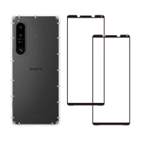 【RedMoon】SONY Xperia 1 V 手機殼貼3件組 空壓殼-9H玻璃保貼2入