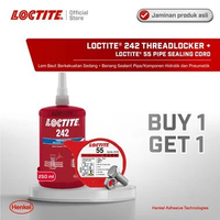 Buy 1 Get 1 Henkel LOCTITE 242 Threadlocker Lem Baut - 250 ml free LOCTITE 55 50MEN/CH
