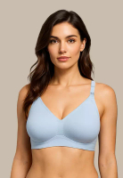 9months Maternity Light Blue 3D Water Drop Cup Antibacterial Seamless Nursing Bra