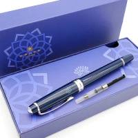CROSS Ink Pen Fountain Pen The Blue Lotus Pen Gift Box Stainless Steel Nib School Office Writing Supplies Pen