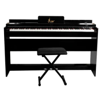 SLADE Digital Electronic Black Piano Professional 88 Keys Upright Piano Weighted with Piano Bench Keyboard Instrument