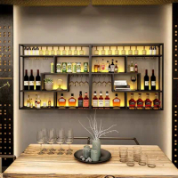 Drink Shelf Wine Cabinets Restaurant Wall Mounted Whisky Club Bar Cabinet Retail Commercial Barra De Vino Kitchen Furnitures